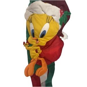 VTG 1996 Looney Tunes Tweety Bird 3D Christmas Windsock Santa 55” Holiday Gift